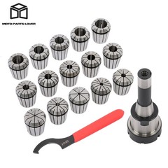 15Pc For Milling Machine Lathe 1/8-1 Inch Set R8 Shank Chuck Tools ER40 Collet