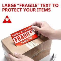 1 Roll 1000 2 x 3 FRAGILE HANDLE WITH CARE Stickers Labels Mailing Shipping