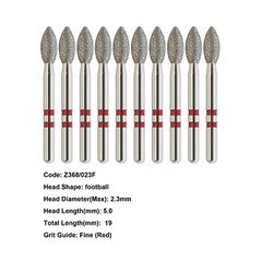 Dental Diamond Bur Zirconia Cutting Bur Round Football FG Fine Medium Grit Z856