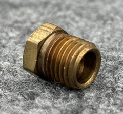 Lot of 10 – 1/4″ x 1/8″ NPT Brass Pipe Reducer Bushing Hex Used