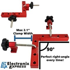 90 Degree Positioning Squares with 4 Clamps, 5.5″ x 5.5″ Sturdy Aluminum Allo…