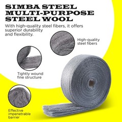 Steel Wool Grade 0 – 5 LB roll FINE Grade, Jumbo Roll, Multi Purpose. Excellent!
