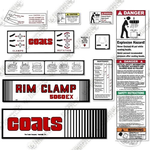 Fits Coats 5060EX Decal Kit Rim Clamp – 7 YEAR OUTDOOR 3M VINYL!