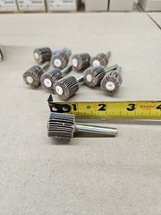 3/4″ x 3/4″ 80 Grit Flap Wheels 1/4″ Drill Mount Shank, 25,000 RPM – Lot of 10