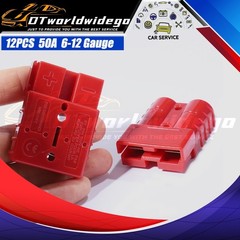 12Pcs 50A 10-12 Gauge Battery Quick Connect Winch Connector Plug Power Supply