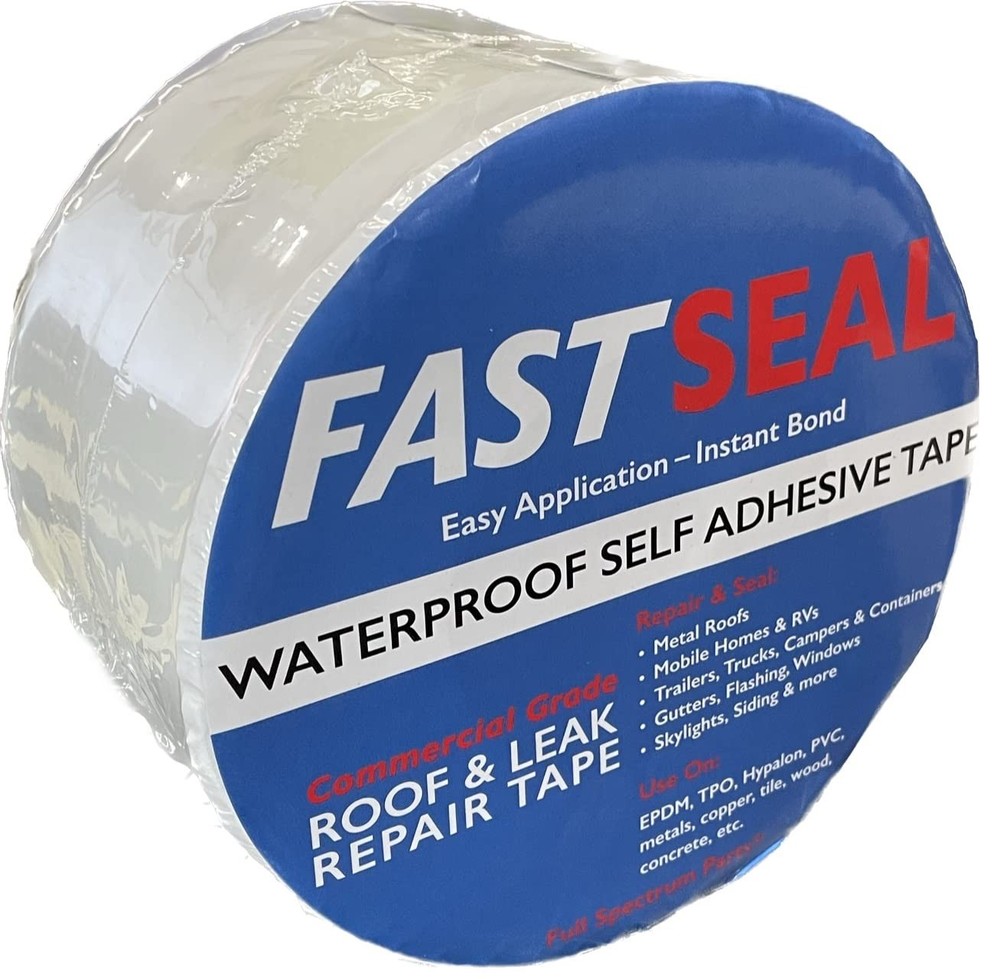RV Roof Tape 4 x 50 Feet White Eternabond Equivalent UV-Resistant Camper