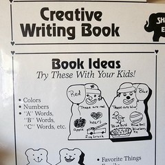 VTG Clown SHAPES ETC Creative Writing Book 10 Jumbo Sheets Art Paper NOS 1987 *