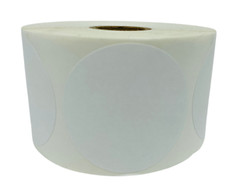 2.5″ Round Direct Thermal Printer Labels 500 Per Roll 1″ Core 2 Rolls