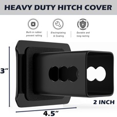 ST Logo Hitch Cover for 2 Inch Receivers(with 5/8-Inch Pin Diameter Black