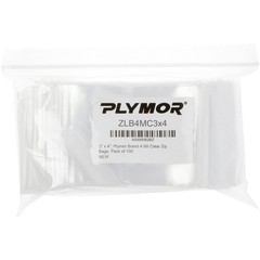 Plymor 3″ x 4″, 4 Mil Heavy Duty Zipper Reclosable Plastic Bags