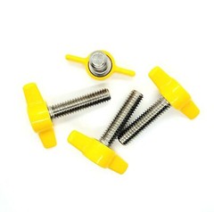 3/8″ Thumb Screw T Bolts Yellow Butterfly Tee Wing Knob Stainless Steel 3/8-16