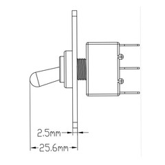 3 Way On/Off/ Momentary Toggle Switch Waterproof Tilt Trim Switches 12V 15A for