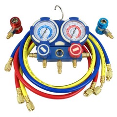 4 CFM Vacuum Pump Air Refrigeration Kit AC Manifold Gauge Set R134A R410A R22