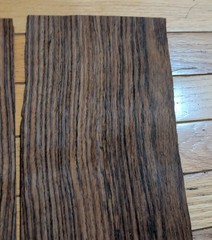2 pieces East Indian rosewood veneer 6 1/2″ x 19 1/2″ each raw wood cracks +1pc