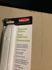 Rubbermaid Magazine Holder Three-Ring Binder 12 Magazine Holders Plastic clear