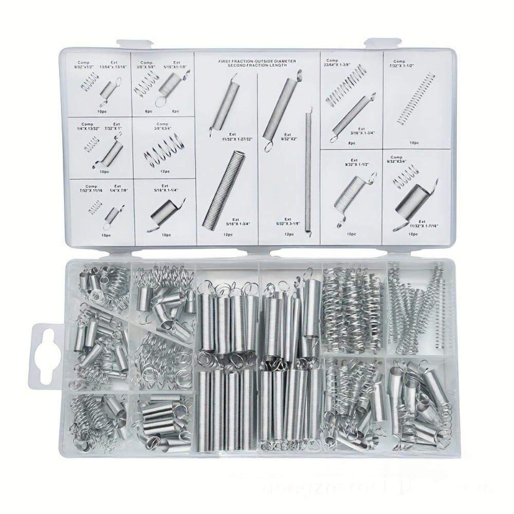 200 pcs Spring Assortment Set Zinc Plated Stee Carburetor Extension Compression
