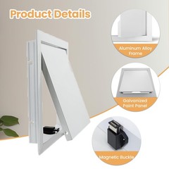 White Aluminum Alloy Access Door Panel 10×10 Inch Drywall Wall Ceiling