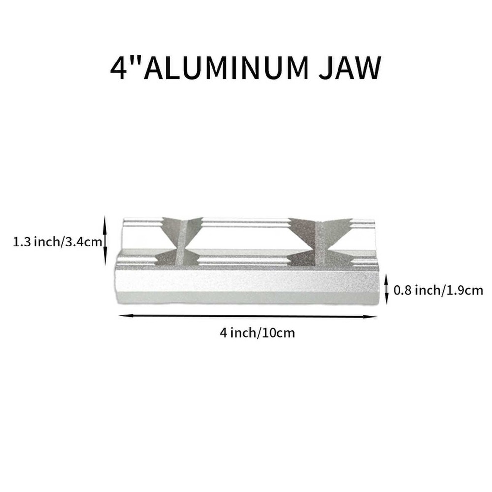 Pair 4″ /5″ /6″ /8″ Aluminum Vise Jaws Magnetic V-type Soft Rubber Pads Covers