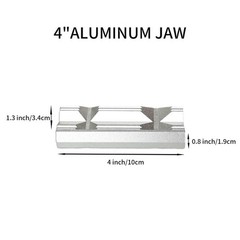 Pair 4″ /5″ /6″ /8″ Aluminum Vise Jaws Magnetic V-type Soft Rubber Pads Covers