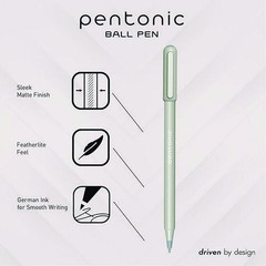 TOPS PENTONIC Gel Pen, Stick, Fine 0.7 mm, Black Ink, Pale Gray Barrel, 10/Pack