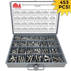 Metric Allen Button Head Socket Cap Screws Stainless Steel Assortment 453PCS