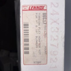 Lennox 86G17 Torsion Flex Adapter Kit For 9” & 10” Blowers less bumpers