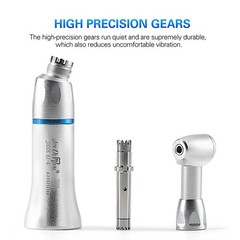 1pc Dental Slow Speed Handpiece Contra Angle Push Button Fit E-Type Motors