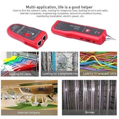 RJ45 LAN Cable Tester RJ11 Cat5 Cat6 Network Wire Tracker Tone Line Finder Kit