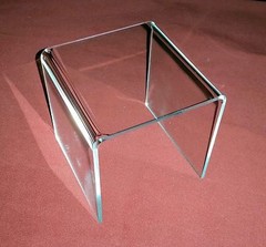 *2 Clear Acrylic / Plastic Risers Display Stand Pedestal 4″ X 4″ X 4″