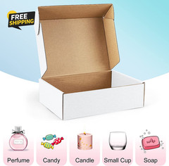 Shipping Boxes 7X5X2 Inches White Small Mailing Boxes 25 Pack Cardboard