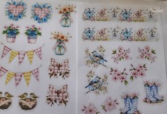 Junk Journal Booklet “COUNTRY GINGHAM” Farmhouse Cards, Pockets Ephemera 40Pg