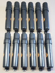 Qty. 12- CaniPak Manual Canister Protective Tubes Black New with Caps, CAN-22