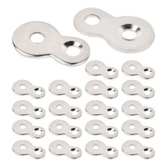 20Pcs Figure 8 33 X 15 X 19.8 X 5mm/1.30 X 0.59 X 0.78 X 0.20inch, Silver