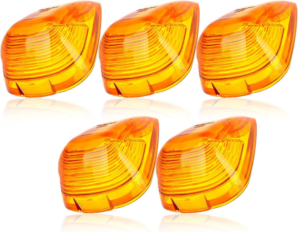 5PCS Amber Cab Roof Marker Light Assembly for Ford F-250 F-350 F-450 1999-2016