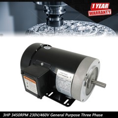 3HP 3450RPM 230V/460V General Purpose Three Phase Motor CW/CCW TEFC 2Pole 60HZ