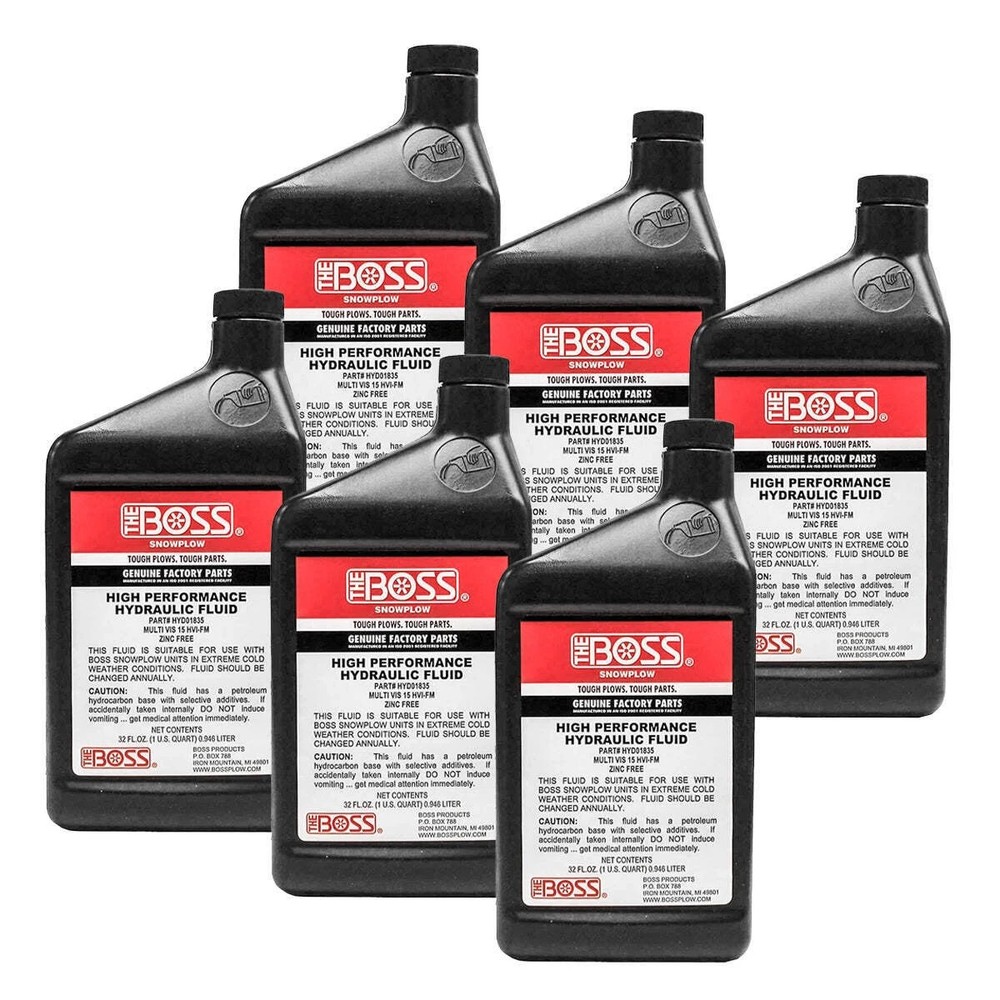 6PK Genuine OEM BOSS HYD01835 Hydraulic Fluid 1 Quart Free Shipping (Pack of 6)