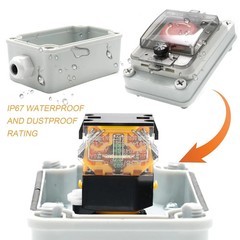 IP67 660V 10A Emergency Stop Button with Box, Emergency Shut off Switch E-Stop P