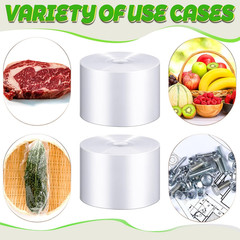 LDPE Poly Tubing Roll 6 Mil, Candy Lei Tubing Roll Plastic Tube Bulk for Packing
