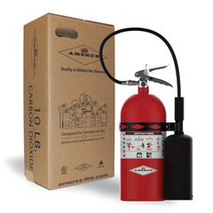 Amerex 330 Fire Extinguisher, CO2, 10lb, 10BC (1714) – Same Day Shipping