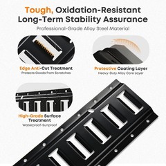 Truckiipa E Track Tie-Down Rail Kit, 8 Pack 5’ E-Track Rails with 18PCS E-