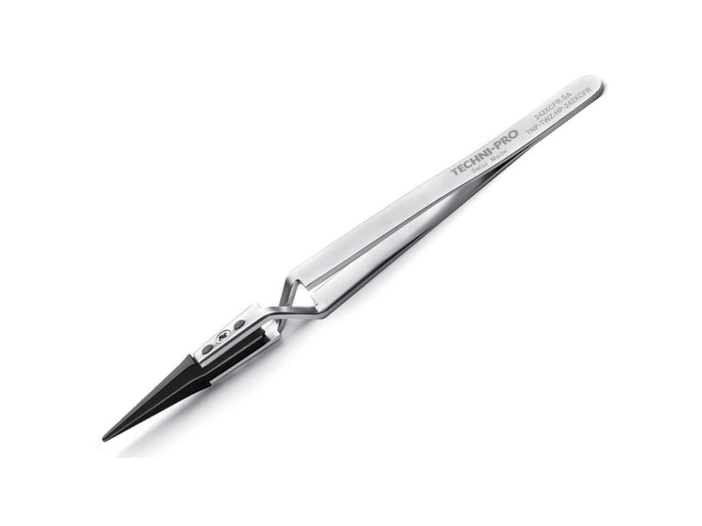 Techni-Pro TNP-TWZ-HP-242XCFR – 4.9′ ESD Reverse Action Plastic Tip Tweezers,