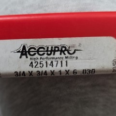 Accupro 42514711 , 3/4″ Solid Carbide 0.03″ Corner Radius End Mill Bit