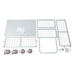 4-in-1 Heavy Duty Platform Truck Cart w/ Cage, Multi-Purpose Push Cart, 13.9in
