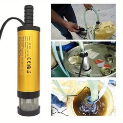 12V Submersible Pump Portable Mini Refueling Pump Diesel Fuel Oil Water Transfer