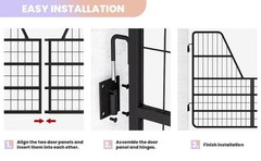 52″W x 42″H Horse Stall 3 Layers Steel Gate for Horse Heavy Duty Horse Gate