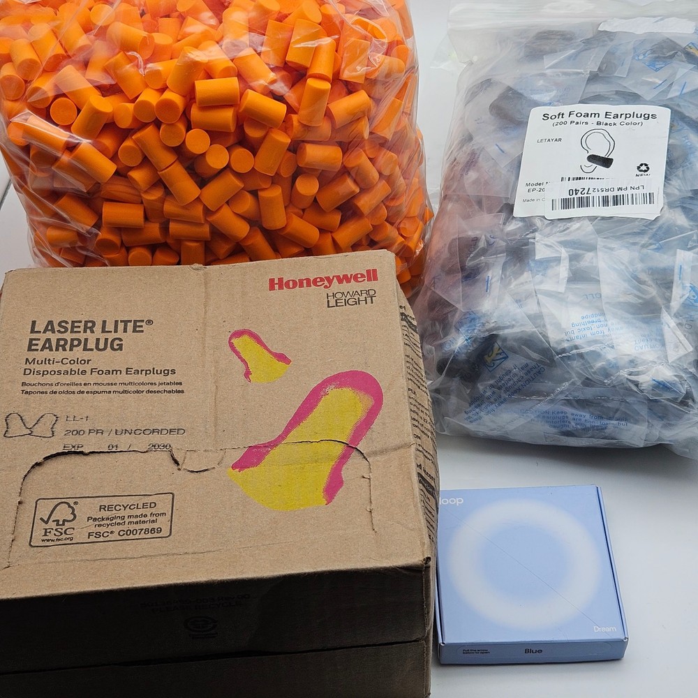 LOT of 4 Loop -Dream – Blue / laserlite honeywell / foam o Ear Plugs for Sleep