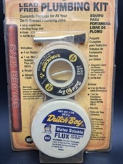 Vintage Dutch Boy Lead Free Plumbing Kit 4oz Solder 1oz Flux ASTM B813 NOS