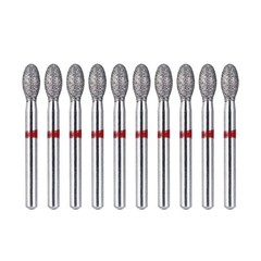 10Pcs AZDENT Dental Carbide Burs FG557Cross Cut Cylinder Fissure for Handpiece