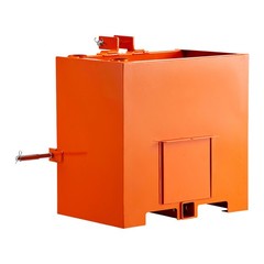 Ballast Box 3 Point Category 1 Tractor 5ft³ Capacity 800lbs Counterweight Orange