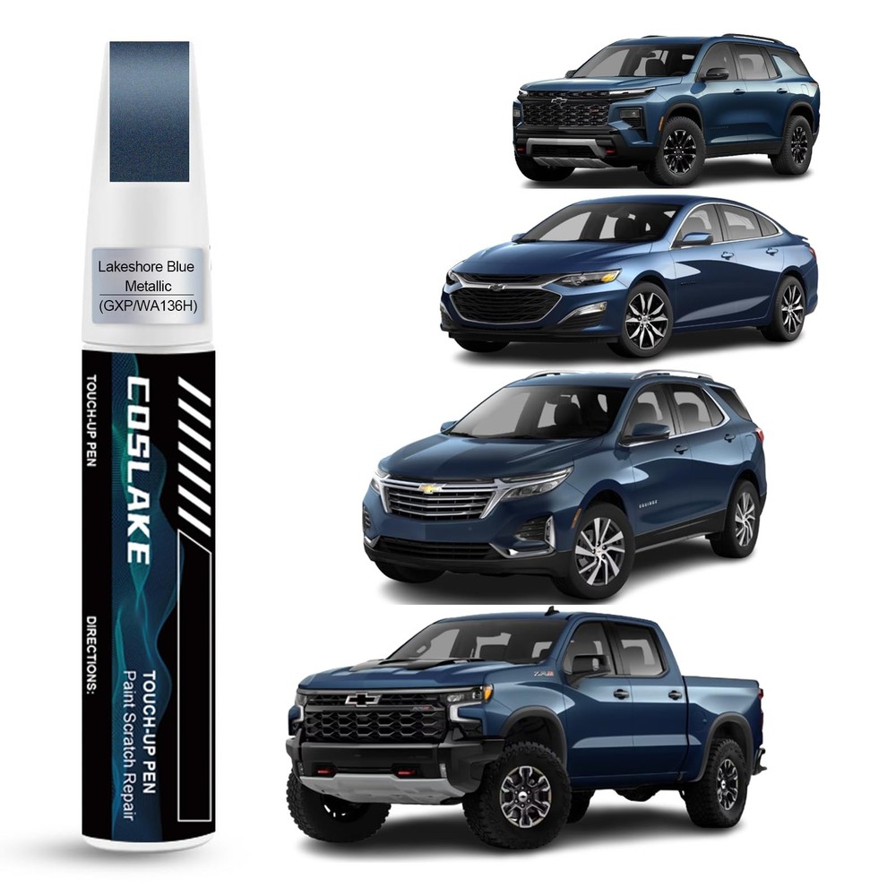 Car Touch Up Paint 12ml Lakeshore Blue Metallic (GXP/WA136H) for Chevrolet